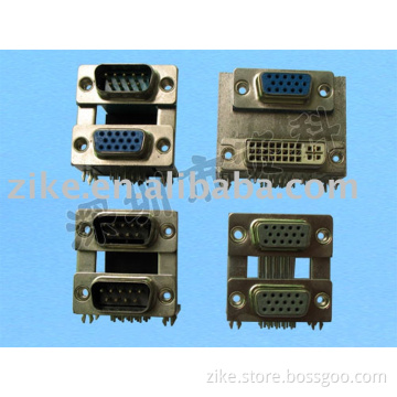 D-SUB dual port connector